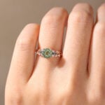 Green Sapphire Engagement Rings Vintage Alexandrite Rings Round cut rings