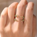 Ring Enhancers Moss Agate Unique Nature Inspired Engagement Rings