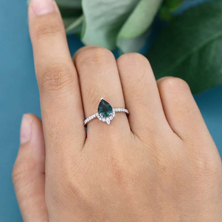 Ruby Rings for Women Art Deco Engagement Rings Bridal Ring LisaJewelryUS