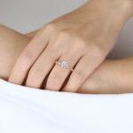 1ct Colorless VS+ Round Cut Lab Grown Diamond Floral-Engraved 6-Prong Engagement Ring (2)