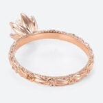 1ct Lab Grown Diamond Rose Gold Vintage Engagement Ring