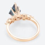 Kite Cut Alexandrite Ring Rose Gold 1ct Vintage Engagement Ring