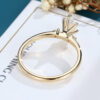 LisaJewelryUS Marquise Cut 0.5CT Lab Diamond Solid Gold Engagement Ring 4