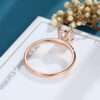 LisaJewelryUS Oval Cut 1.37ct Lab Grown Diamond Rose Gold Double Claw Engagement Ring 3