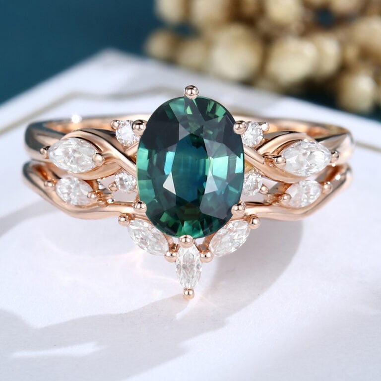 Green Blue Sapphire Rings Archives - LisaJewelryUS