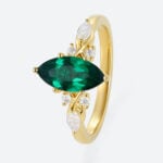 Marquise Cut Emerald Engagement Rings Vintage Engagement Rings (5)