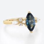 Marquise Cut London Blue Topaz Engagement Ring Vintage Bridal Ring (5)