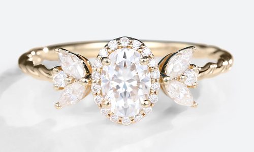 Oval Cut Lab Diamond Solid Gold Halo 34 Eternity Twisted Engagement Ring (1) Oval Cut Lab Diamond Solid Gold Halo 34 Eternity Twisted Engagement Ring (1)