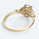 Oval Cut Lab Grown Diamond Vintage 4-Prong Engagement Ring in Yellow Gold (3)