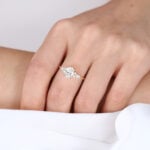 Oval Cut Lab Grown Diamond Vintage 4-Prong Engagement Ring in Yellow Gold (4)