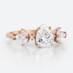 Pear Shaped Diamond 1ct 4-Prong Engagement Ring in Rose Gold