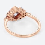 Princess Cut Lab Grown Diamond Vintage Bezel Setting Engagement Ring (3)