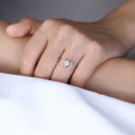 Princess Cut Lab Grown Diamond Vintage Bezel Setting Engagement Ring (8)