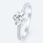 Round Cut Lab Grown Diamond Graduated 6-Prong Engagement Ring (5)