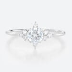 Round Cut Lab Grown Diamond Vintage Cluster Engagement Ring (3)