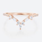 Marquise Cut Moissanite Half Eternity Curved Matching Wedding Band