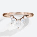 Pear Shaped Moissanite Gold Curved Matching Wedding Band