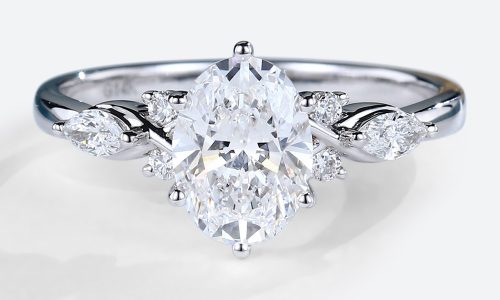 1.5CT Oval Cut Lab Diamond Engagement Ring White Gold Unique Promise Ring (1)