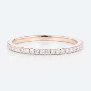 14K Rose Gold Lab Diamond Ring 34 Eternity Stacking Wedding Rings