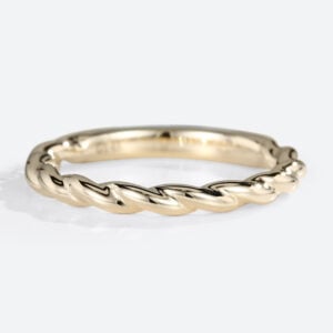 14 Karat Yellow Gold Simple Wedding Rings Eternity Twisted Rings