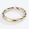 14 Karat Yellow Gold Simple Wedding Rings Eternity Twisted Rings