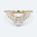 Baguette Cut Lab Grown Diamond Rings Unique Stacked Wedding Rings (1)