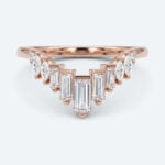 Baguette Cut Lab Grown Diamond Rings Unique Stacked Wedding Rings (5)