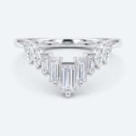 Baguette Cut Lab Grown Diamond Rings Unique Stacked Wedding Rings (7)