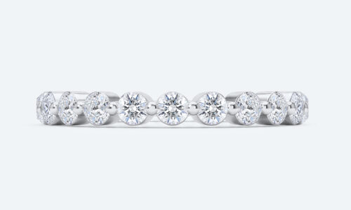 Full Eternity Eternity Wedding Rings 2.5mm Width Eternity Band