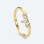 Lab Grown Diamond Rings Marquise Lab Grown Diamond Curved Wedding Band (5)