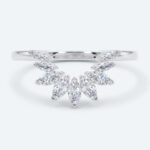 Marquise Cut Lab Grown Diamond Curved Wedding Band Stacked Wedding Rings (7)