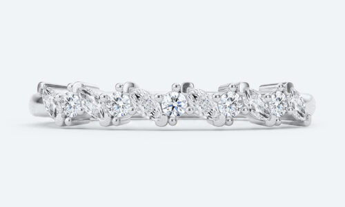 Marquise Cut Lab Grown Diamond Ring Vintage Stacked Wedding Rings (6)