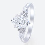 Oval 1.5ct Lab Diamond Ring Unique 6-Prong Engagement Rings in White Gold