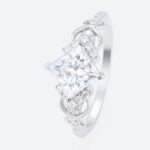 Princess Cut Lab Grown Diamond Infinity 4 V-Prong Engagement Ring (5)