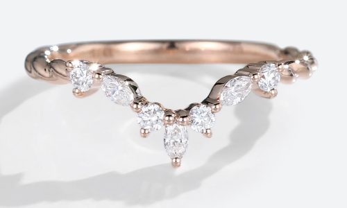 Rose Gold Lab Diamond Curved Wedding Band 34 Eternity Twisted Stacked Wedding Rings (1) Rose Gold Lab Diamond Curved Wedding Band 34 Eternity Twisted Stacked Wedding Rings (1)