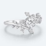 Round Cut Lab Grown Diamond Bypass 6-Prong Engagement Ring (6)