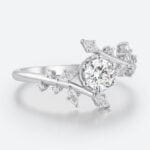 Round Cut Lab Grown Diamond Bypass 6-Prong Engagement Ring (7)