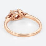 Round Cut Lab Grown Diamond Pavé Cluster 4-Prong Engagement Promise Ring (5)