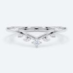 Round Lab Grown Diamond Stacked Wedding Rings Unique Branch Wedding ring (4)