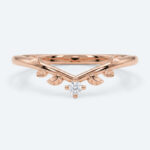 Round Lab Grown Diamond Stacked Wedding Rings Unique Branch Wedding ring (5)