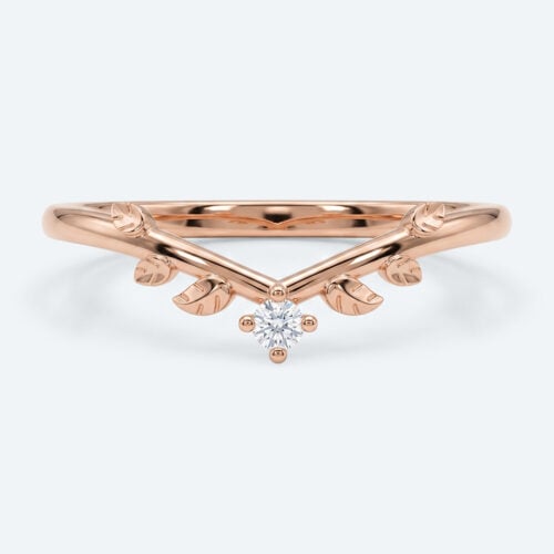 Round Lab Grown Diamond Stacked Wedding Rings Unique Branch Wedding ring