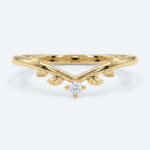 Round Lab Grown Diamond Stacked Wedding Rings Unique Branch Wedding ring (7)