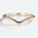 Simple Solid Curved Matching Wedding Band