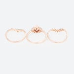 Rose Gold Princess Cut Lab Grown Diamond Leaf Wedding Ring Set