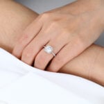 Cushion Cut Lab Grown Diamond Pave Halo 4-Prong Engagement Ring (4)