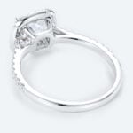 Cushion Cut Lab Grown Diamond Pave Halo 4-Prong Engagement Ring (6)