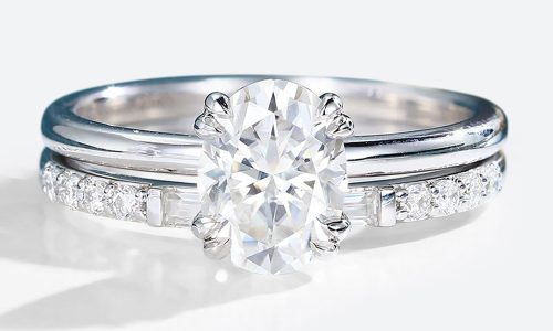 Oval Cut 1.5 CT Lab Grown Diamond Solitaire Engagement Ring In 14K White Gold (1) Oval Cut 1.5 CT Lab Grown Diamond Solitaire Engagement Ring In 14K White Gold (1)