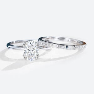 Oval Cut 1.5 CT Lab Grown Diamond Solitaire Engagement Ring In 14K White Gold (3)