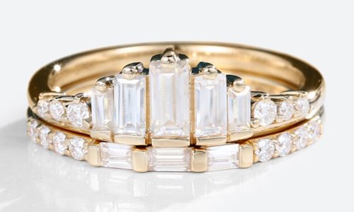 14k Gold Wedding Ring Sets Lab Grown Diamond Wedding Ring
