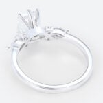 1.5 Ct Lab Grown Diamond Ring Emerald Cuts White Gold Engagement Rings